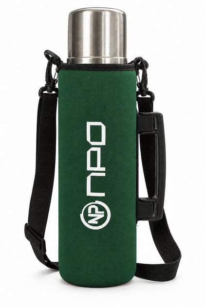 Nt01 2-Layer Vacuum Technology 24H Hot 48H Cold 72H Ice Preservation Steel Thermos with Green Cover