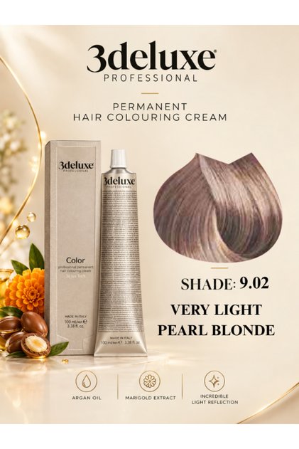 Hair Color Cream With Argan Oil & Marigold Extract Very Light Pearl Blonde 100ml 9.02