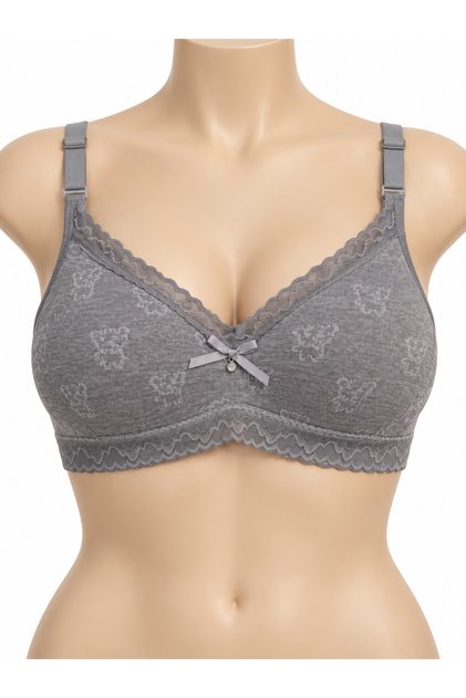 Women's Comfortable Non-Wired Lace Bra Adjustable Full Coverage Everyday Lingerie