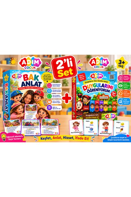 Bak Anlat ve Duygularımı Öğreniyorum 2’li Eğitici Kart Seti