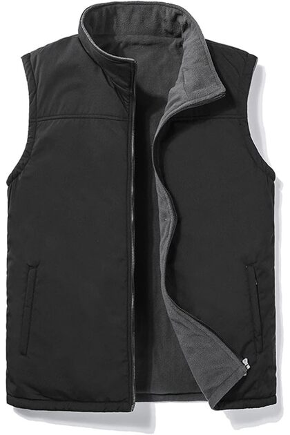 OLOMA Men's Autumn Sleeveless Windproof Fleece Vest Jacket