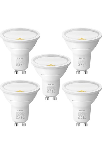 مصباح LED GU10، إضاءة سبوت للسقف، أبيض بارد 6500 كلفن، 590 لومن، 3.3 واط = 50 واط