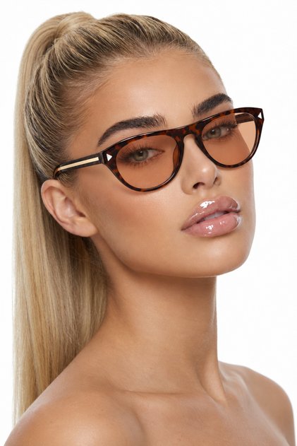 Prevalla Leopard Black Glass Uv400 Protected Women's Sunglasses