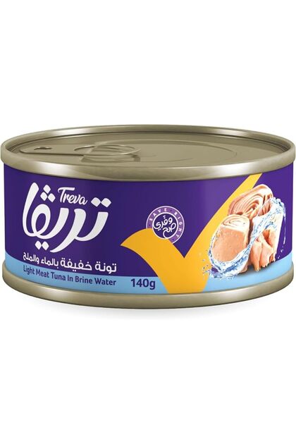 تونة خفيفة في محلول ملحي، 140 جرام، تونة معلبة غنية بالبروتين، تضيف لمسة لذيذة وصحية.