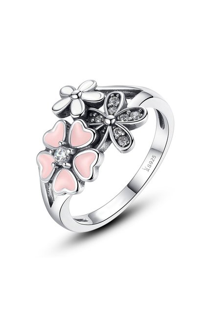 Inel argint 925 cu floricele si zirconii albe - Be Nature IST0017_173