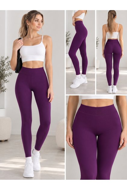 Highly Flexible Daily Sports Purple Color Leggings