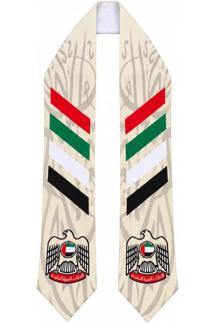 UAE National Day Flag Scarf, Kids: Boys and Girls, perfect Size for upto 11 years' old kids