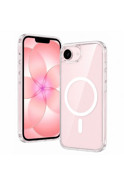 (Mika Magsafe) iPhone 16E/17E Magsafe Case Hard Mica (Non-Yellowing) Transparent Thin Slim Fit Cover Clear