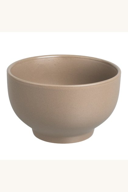 Bol ceramic bej mat, 600ml, design minimalist, 14x8cm