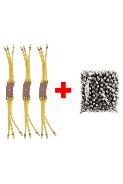 Set Pentru Prastii cu 3 Zgarciuri Tub si 100 de Bile Metalice