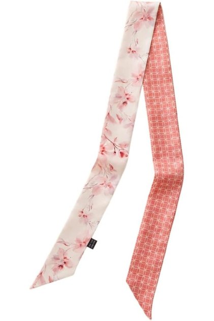 JERLA 100% Mulberry silk Scarf Bag scarf Head Hair Ribbon Handbag Handle wrap Tie Bundle Scarf Necke