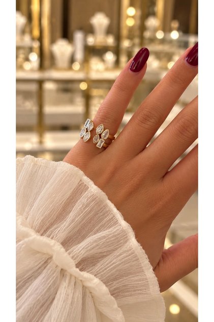 Oval Stone Detailed Design Stainless Steel Joint Pinky Ring