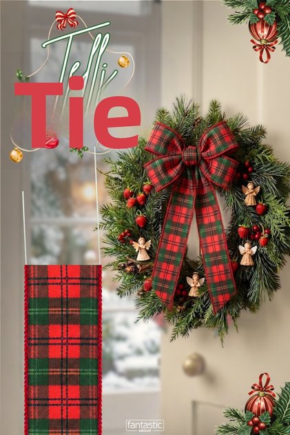 Christmas Red Green Plaid Wire Fabric Ribbon 5 Meters – Steel Wire Tartan Voluminous Bow and Tree Decoration Ribbon
