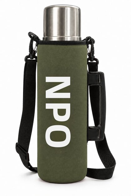 Nt01 2 Layer Vacuum Technology 24H Hot 48H Cold 72H Ice Preservation Steel Thermos with Khaki Case