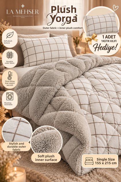 Plush Soft Pillowcase Single Duvet with Gift
