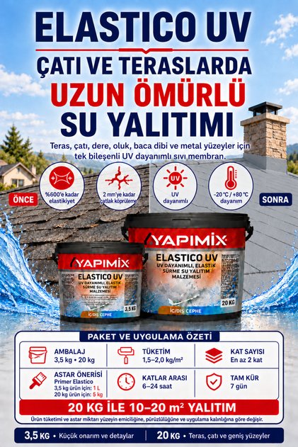 Elastico Uv - Elastımerik Reçine Esaslı Sürme Su Yalıtım Malzemesi