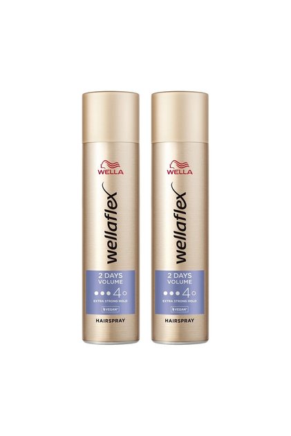 2 броя WELLAFLEX 2Days Volume, фиксатор за прически, със силна фиксация, интензитет на фиксация: 4/5, 75 мл