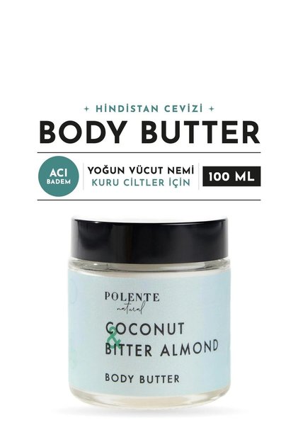 Coconut & bitter almond body butter - intense body moisturizer (100 ml)