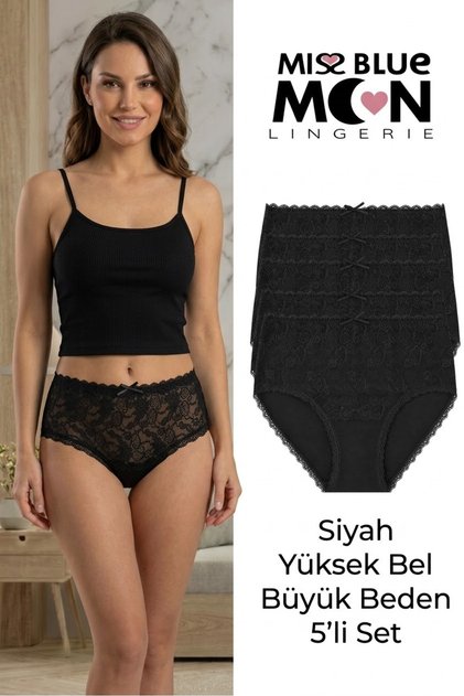 High Waist Lace Bato 5-Piece Women's Panties 5600