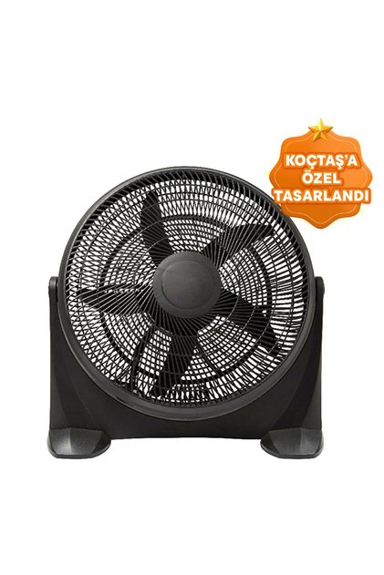 Yer Tipi 50 cm Siyah Vantilatör 90w 180°
