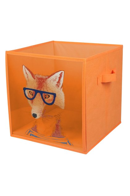 Tilki Desenli Pvc Kutu 30x30 cm