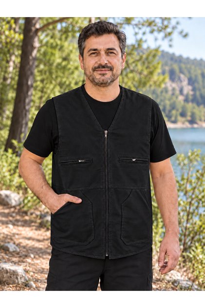Summer-Spring 4 Zippered 2 Side Pocket Hunter-Work Vest