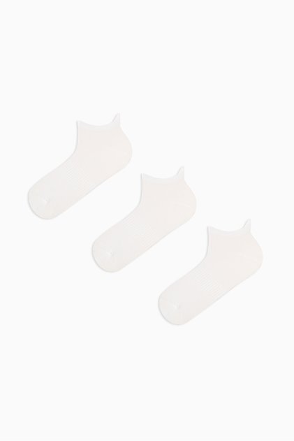 Erkek Marsmelov White Bambu 3 Çift Patik Çorap