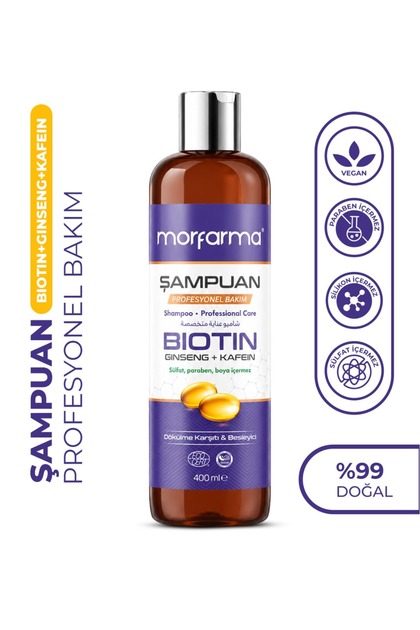 Besleyici - Hızlı Saç Uzatan - Dökülme Karşıtı Profesyonel Bakım Şampuanı (GİNSENG, KAFEİN) 400 ml
