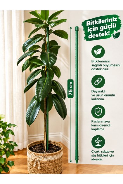 75 Cm Bahçe Saksı Çiçek Çubuk Bitki Destek Çubuk( 1 Adet )