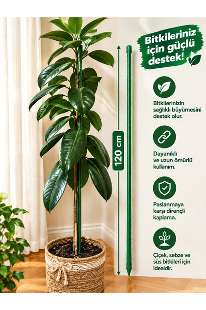 120cm Boyunda Bahçe Saksı Çiçek çubuk Bitki Destek Çubuğu (1 adet fiyattır )