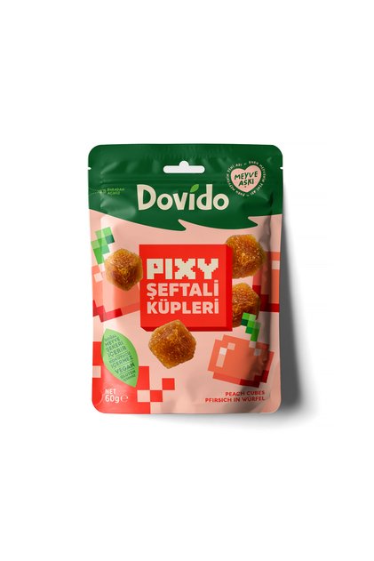 Dovido Pixy Şeftali ( Meyve Ezmesi Küpleri)
