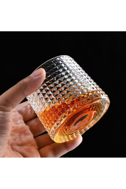 Set 6 pahare rotative pentru whisky, Novel, 160ml