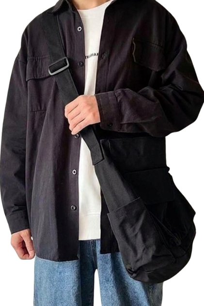 Mamu Lisbon Messenger Bag with Pocket and Zippered Cross Strap