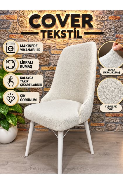 Halka Chair with Arms Model Kitchen and Living Room Chair Cover