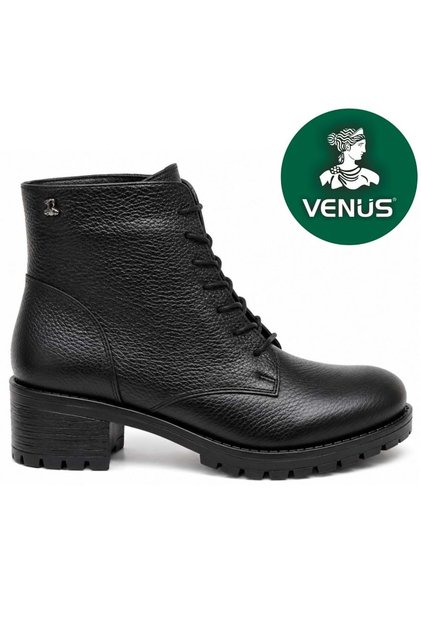 Yurs Genuine Leather Non-Slip Sole Orthopedic Women's Boots Black-Skin