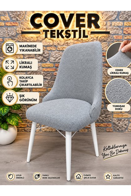 Halka Chair with Arms Model Kitchen and Living Room Chair Cover