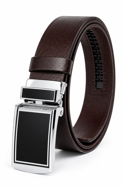 Local Automatic Buckle Non-Hole Buffalo Leather Classic Men's Belt 3.5cm