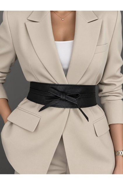 Binding Belt Black Leather Belt