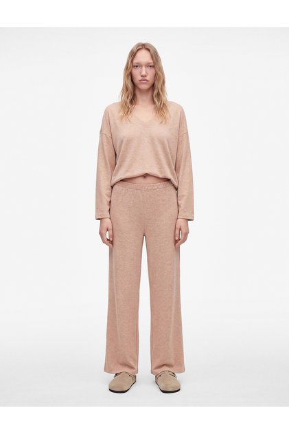 Elastic Waist Comfortable Cut Glittery Pajama Bottoms