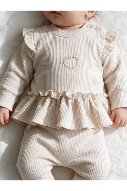 Double Heart Baby Girl Set