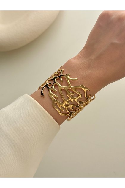 Kalın Kelepçe Bilezik Ayarlanabilir Unisex