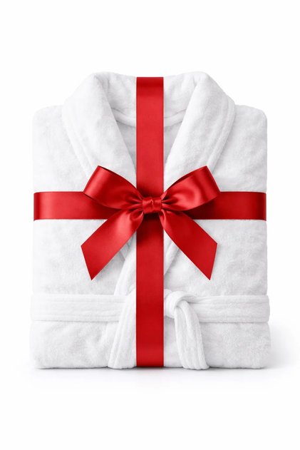 White Cotton Bathrobe – Unisex, Shawl Collar, Comfortable for Home and Hotel Use