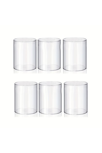 clear 6pcs 6/4 Pcs Plastic Cylinder Vase Acrylic Cylinder Vase Small Clear Flower Container Hurrican