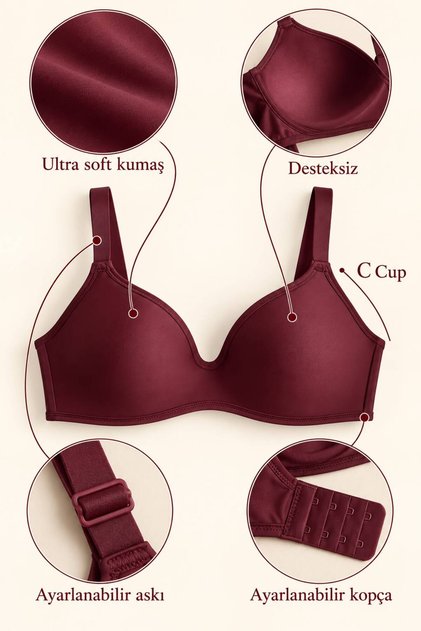 Women's C Cup Ultra Soft Non-Padded Non-Wired Plus Size Bra