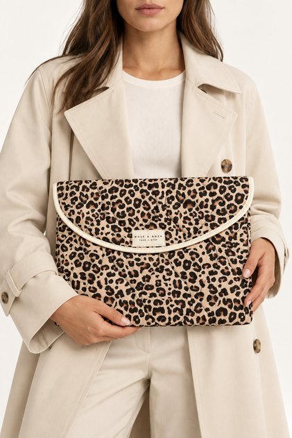 Leopard Patterned Quilted Laptop/Tablet Case 13'' 14'' 15'' 15.6''