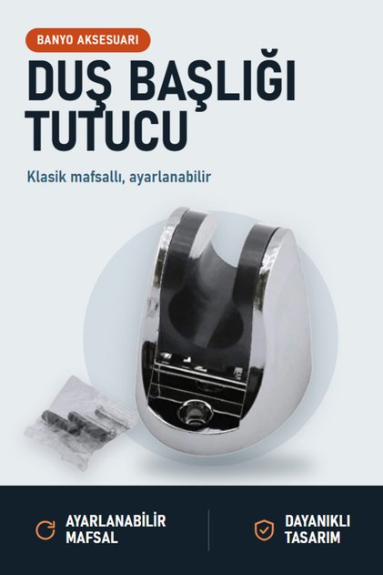Duş Başlığı Tutucu - Klasik Mafsal ile Ayarlanabilir ve Dayanıklı Tasarım
