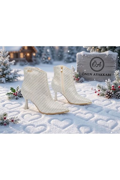 İTHAL TAŞLI TOPUKLU ( 7cm ) ŞIK BOTU