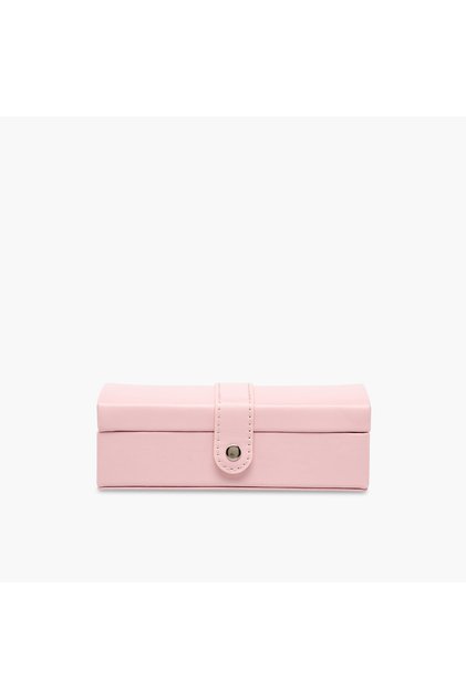 2-Compartment Jewellery Organiser with Flap Closure - 17x10x6 cms