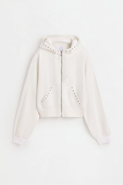 KADIN Zımba detaylı fermuarlı sweatshirt