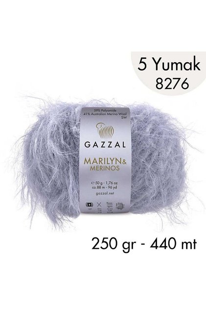 Marilyn & Merinos 8276 El Örgü İpliği 5 Yumak 250 gr